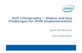 EUV Lithography –Status and Key Challenges for HVM ...