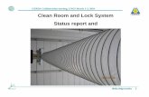 Clean Room and Lock System Status report and