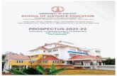 school of distance education 1 prospectus 2021-22