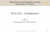 Lab 01 - Introduction to MS Access