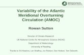 Variability Atlantic Meridional Overturning Circulation AMOC