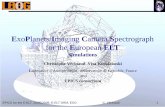 ExoPlanets Imaging Camera Spectrograph for the European ELT