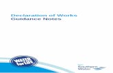 Declaration of Works Guidance Notes