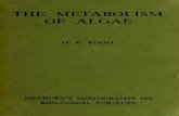 The metabolism of algae - Archive