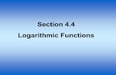 Section 4.4 Logarithmic Functions - Montgomery College