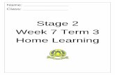Stage 2 Week 7 Term 3 Home Learning