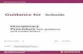 Guidance for Schools Disciplinary Procedure