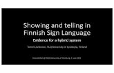 Showing and telling in Finnish Sign Language
