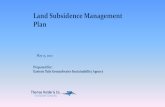 Land Subsidence Management Plan