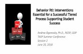 Behavior RtI: Interventions EssentialforaSuccessfulTiered ...
