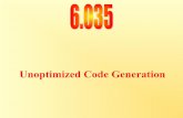 Unoptimized Code Generation