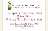 Therapeutic Elimination Diets Orientation Culinary ...