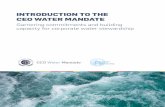 INTRODUCTION TO THE CEO WATER MANDATE