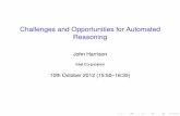 Challenges and Opportunities for Automated Reasoning