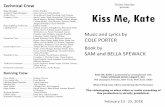 Technical Crew presents Kiss Me, Kate