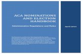 ACA Nominations and Election handbook - Counseling