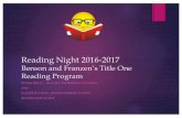 Reading Night 2016-2017