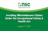 Avoiding Whistleblower Claims Under the Occupational ...