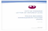 City of Phoenix Letter of Interest (LOI) Police Records ...