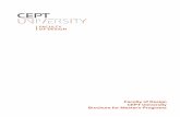 Faculty of Design CEPT University Brochure for Master's