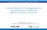 How Does Changing an Ecosystem Affect What Lives There?