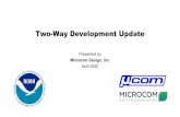 Two-Way Development Update Microcom Design, Inc. April ...