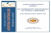 CASH COMPLIANCE AUDIT: OC COMMUNITY RESOURCES/ OC …