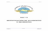 RAC 13 INVESTIGACIÓN DE ACCIDENTES E INCIDENTES
