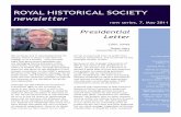 ROYAL HISTORICAL SOCIETY newsletter