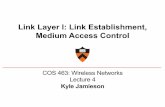 LinkLayerI:Link Establishment, Medium Access Control