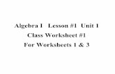 Algebra I Lesson #1 Unit 1 Class Worksheet #1 For ...