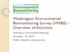Washington Environmental Biomonitoring Survey (WEBS ...