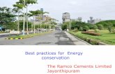 Best practices for Energy conservation Jayanthipuram