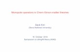 Monopole operators in Chern-Simon-matter theories