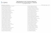 Alphabetical List of Active Medical Professional ...