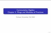 Commutative Algebra Chapter 3: Rings and Modules of Fractions
