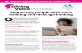 Supporting people with voice banking and message banking O