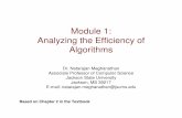 Module 1: Analyzing the Efficiency of Algorithms
