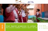 ESH Oral health promotion in school settings
