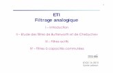 ETI Filtrage analogique - Institut Optique
