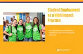 Student Employment as a High Impact Practice