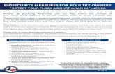 Biosecurity MEasures for Poultry Owners