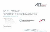IEA HPT Annex 54 – Report of the annex activities