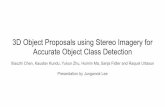 3D Object Proposals using Stereo Imagery for Accurate ...