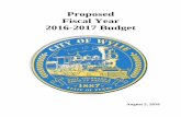 Proposed Fiscal Year 2016-2017 Budget