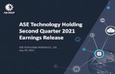 ASE Technology Holding Second Quarter 2021 Earnings Release
