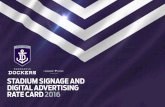 STADIUM SIGNAGE AND DIGITAL ADVERTISING RATE CARD 2016
