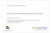 Analysis of Text Encoding Approaches: A Case Study