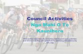 Council Activities Nga Mahi O Te Kaunihera