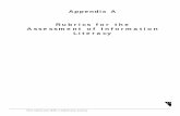 Appendix A Rubrics for the Assessment of Information Literacy